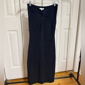 No Comment Women’s Black Knitted Summer Strapless Dress Size Large